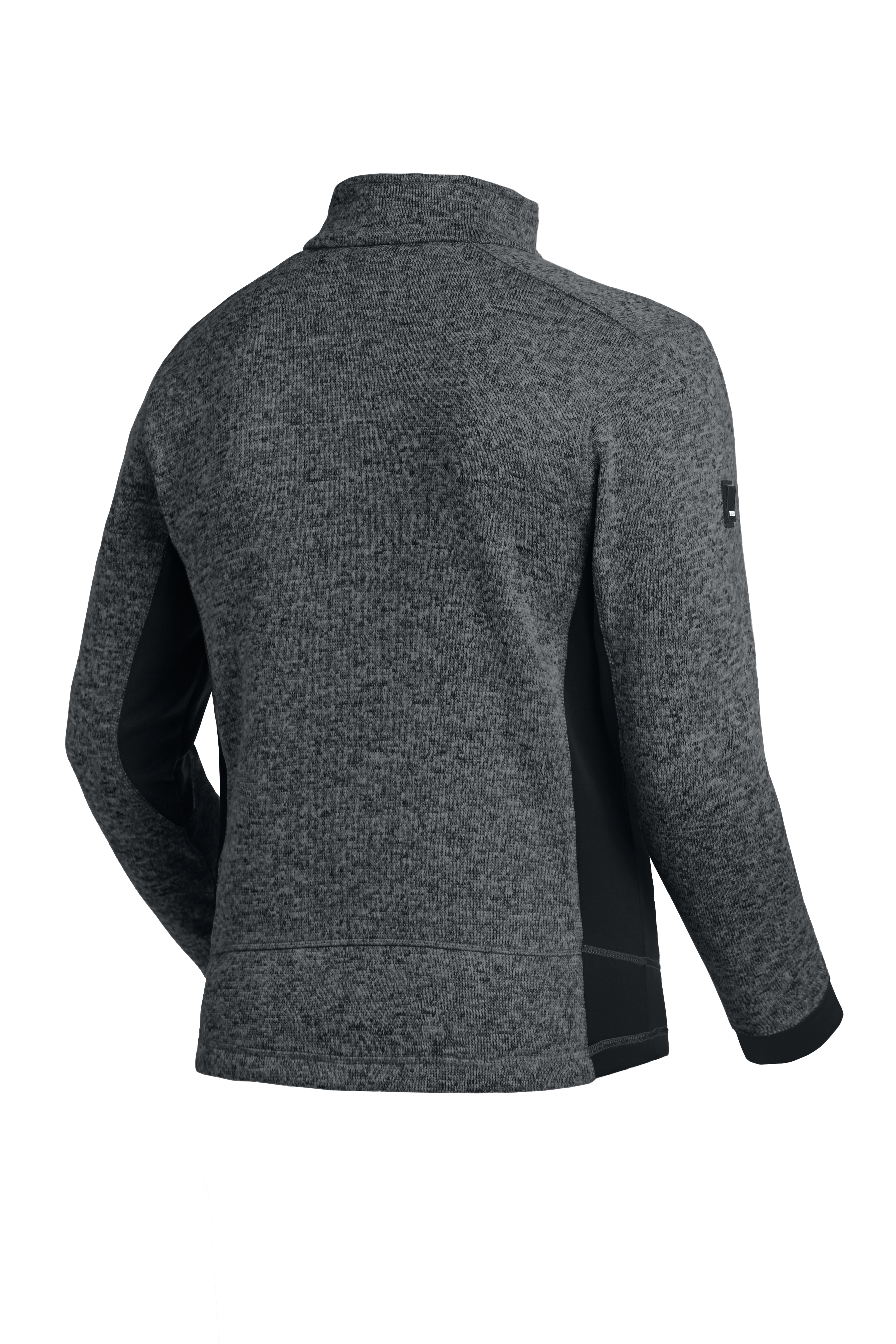 PLANAM Herren-Strick-Fleece-Jacke, „CHRISTOPH", anthrazit/schwarz