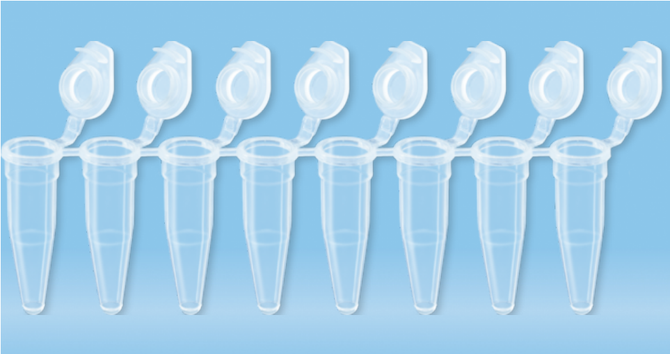 Sarstedt PCR-8er-Kette, 200 µl, High Profile, flacher Verschluss